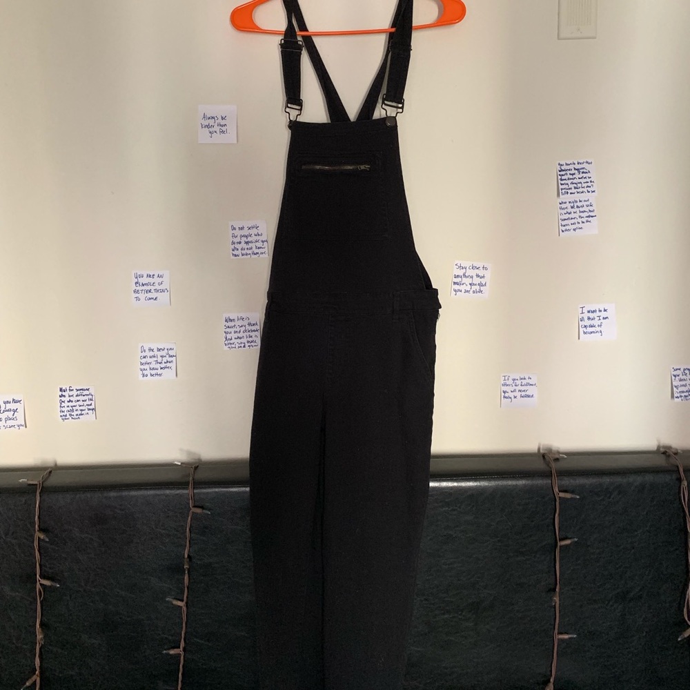 Black overalls